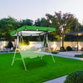 thumbnail image 1 of Patio Swing Canopy Replacement, Outdoor Swing Canopy Replacement, 420D Patio Swing Top Cover, 3 Seat Waterproof Porch Swing Canopy Replacement, Garden Furniture Covers 57"x48", 1 of 7