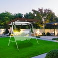 thumbnail image 1 of Patio Swing Canopy Replacement, Outdoor Swing Canopy Replacement, 420D Patio Swing Top Cover, 3 Seat Waterproof Porch Swing Canopy Replacement, Garden Furniture Covers 57"x48", 1 of 7