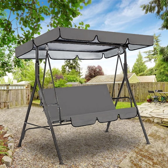 Ruroz Porch Swing with Canopy, Cover Canopy Cover and Garden Chair Outdoor Sunscreen and Swing Seat Cover Canopy Porch Swing