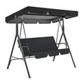 thumbnail image 1 of Ruroz Swing Canopy Cover Set, Waterproof Swing Cover Seat Top Cover Oxford Cloth Outdoor Rainproof Durable Anti Dust Protector,Black,78"x50", 1 of 4