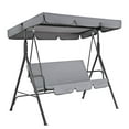 thumbnail image 1 of Ruroz Swing Waterproof Cover Swing Canopy Cover And Garden Chair Outdoor Sunscreen Garden Garden Swing Ceiling Cover Swing Seat Cover (66"x46",Gray), 1 of 4