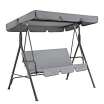 Ruroz Swing Waterproof Cover Swing Canopy Cover And Garden Chair Outdoor Sunscreen Garden Garden Swing Ceiling Cover Swing Seat Cover (66"x46",Gray)