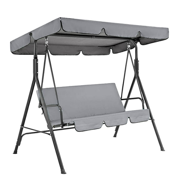 Ruroz Swing Waterproof Cover Swing Canopy Cover And Garden Chair Outdoor Sunscreen Garden Garden Swing Ceiling Cover Swing Seat Cover (66"x46",Gray)