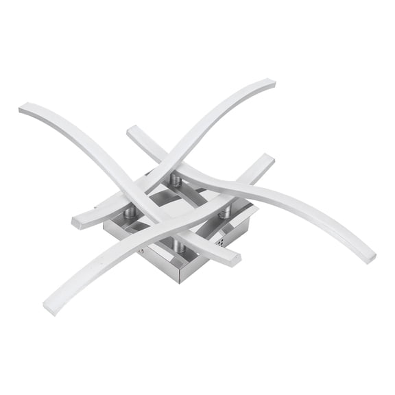 Patio Decor Ceiling LED Ceiling Light 25W Modern Curved Lamp for Living Room Canteen Bedroom White Light 85-265V
