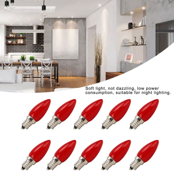Patio Decor Light 10Pcs Mini E12 LED Light Bulb 1.5W AC110V for Home Chandelier Ceiling Light Wall Lamp
