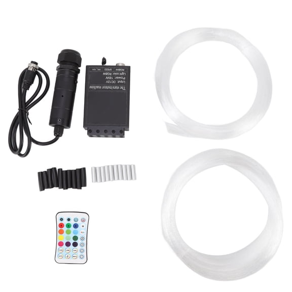 Patio Decor RGBW Fiber Optic Light, Multiple Control Options Star Ceiling Light Kits for Home Decoration US Plug 100-240V