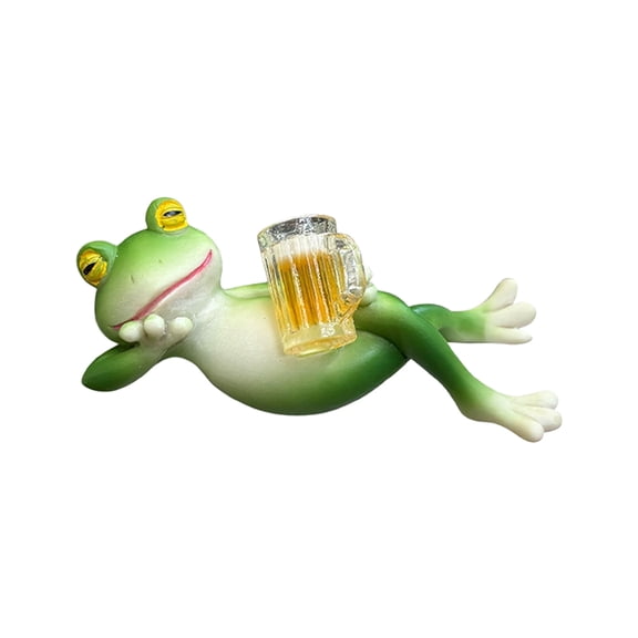 Patio Decorations Outdoor - Miniature Frog Figurines Plant Decorations for Pots, Funny Frog Garden Decor Outdoor Gifts Women Frog Statue Planter Hugger for Flower,Yard,Lawn Ornament