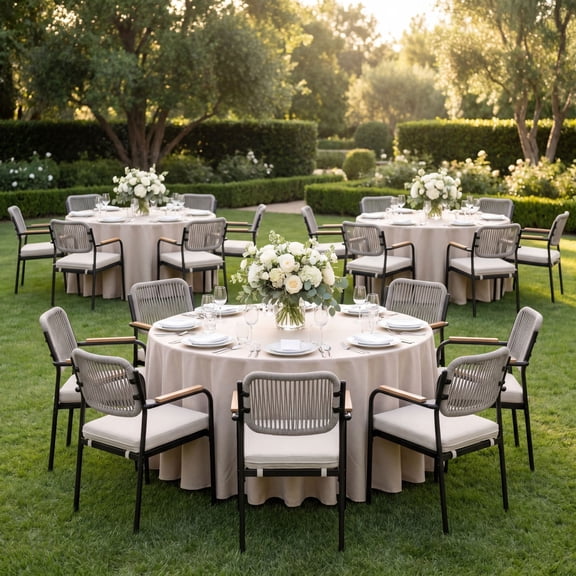 Patio Dining Chairs Set of 6, Wicker Outdoor Chairs for All Weather, Rattan Dining Chairs with Removable Cushions for Deck, Garden or Indoor Use, Beige