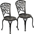 thumbnail image 1 of Patio Dining Chairs Set of 2 Outdoor Bistro Chairs Set Cast Aluminum Furniture, 1 of 10