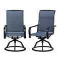 thumbnail image 1 of Patio Dining Chairs Set of 2, Outdoor Dining Chairs with All-Weather Textilene Mesh, High Back Rocker Chairs for Deck, Garden, and Backyard (Blue), 1 of 9