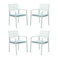 thumbnail image 1 of Patio Dining Chairs Set of 4 Stackable Dining Chair Aluminum Outdoor Armchairs with Wide Seat,White, 1 of 5