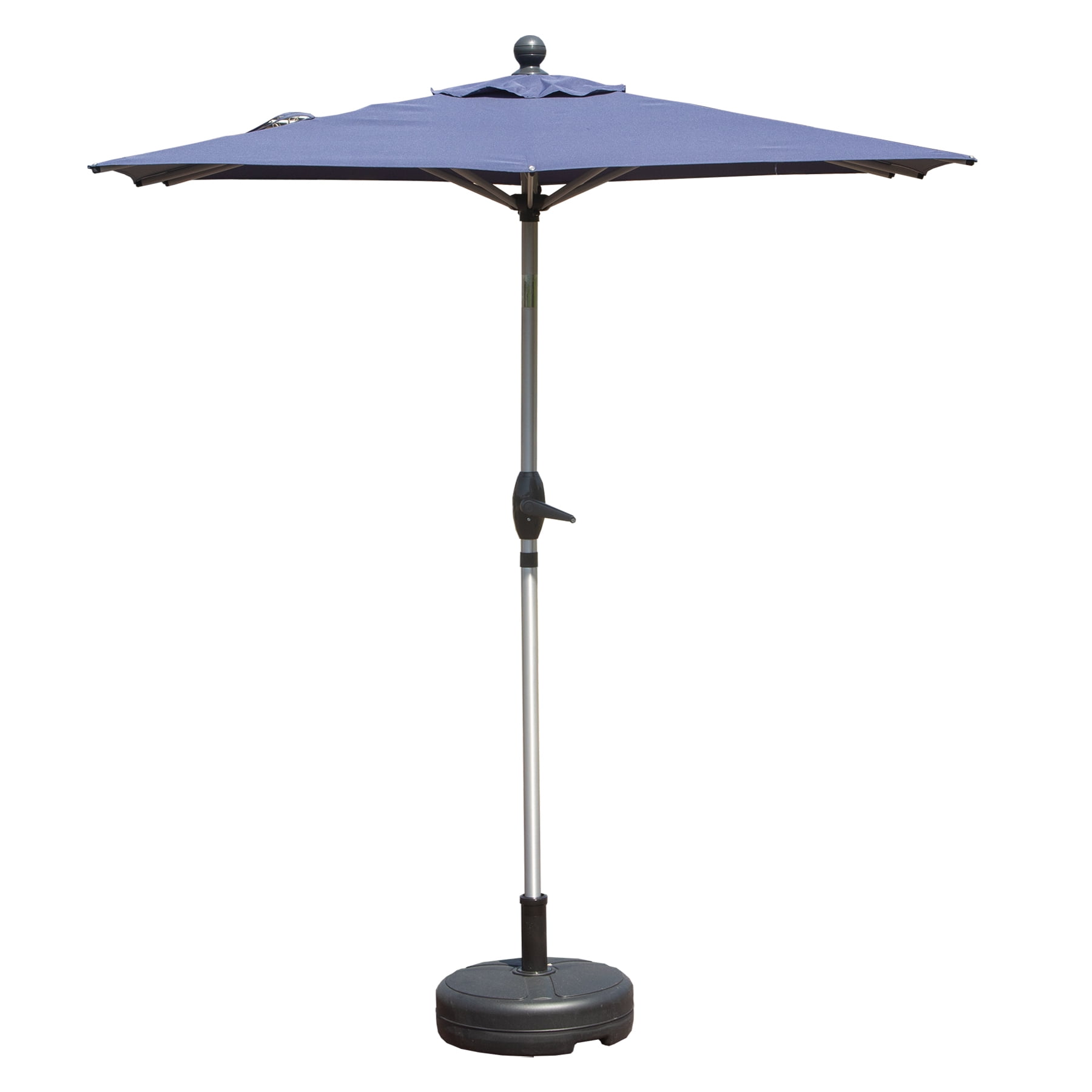 Patio Dining Umbrella, Crank Tilt Adjustable Outdoor Rectangular Umbrella for Garden Table Chaise Lounge Poolside, Navy Blue
