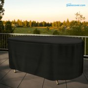 Patio Extra Large Waterproof Oval Table Cover - Outdoor Patio Table Washable - Heavy Duty Furniture 92 Inch Oval Table Cover