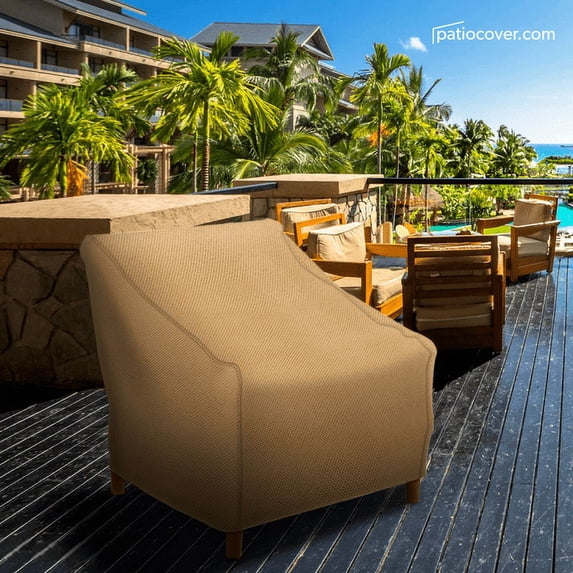 Patio Extra Small Outdoor Chair Cover - Outdoor Patio Chair Washable - Heavy Duty Furniture 30 Inch Combo Cover
