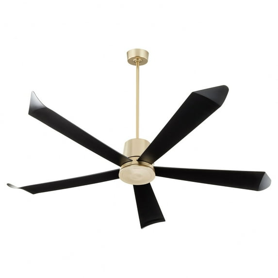82725-80 Quorum Lighting Rova - Patio Fan In Soft Contemporary Style-15.8 Inches Tall and 72 Inches Wide-Aged Brass Finish