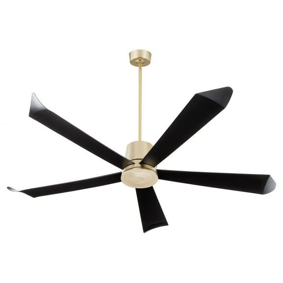 82725-80 Quorum Lighting Rova - Patio Fan In Soft Contemporary Style-15.8 Inches Tall and 72 Inches Wide-Aged Brass Finish