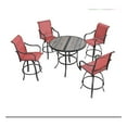 thumbnail image 1 of Patio Festival 5-Piece Outdoor Metal Dining Set in Black/Red, 1 of 9