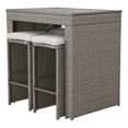 thumbnail image 1 of Patio Festival 5-Piece Outdoor Rattan Bar Dining Set in Brown/Gray, 1 of 7