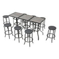 thumbnail image 1 of Patio Festival Metal 11-Piece Outdoor Bar Height Dining Set in Black, 1 of 8
