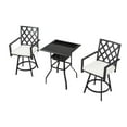 thumbnail image 1 of Patio Festival Metal 3-Piece Outdoor Bistro Set in Beige/Black, 1 of 11