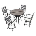 thumbnail image 1 of Patio Festival Metal 5-Piece Outdoor Dining Set in Black and Beige Finish, 1 of 9