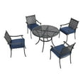 thumbnail image 1 of Patio Festival Metal 5-Piece Outdoor Dining Set in Blue & Black, 1 of 9