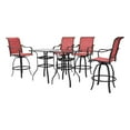thumbnail image 1 of Patio Festival Metal 6-Piece Outdoor Dining Set in Black/Red, 1 of 8