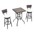 thumbnail image 1 of Patio Festival Rattan 3-Piece Outdoor Bistro Set in Brown Beige & Black, 1 of 10