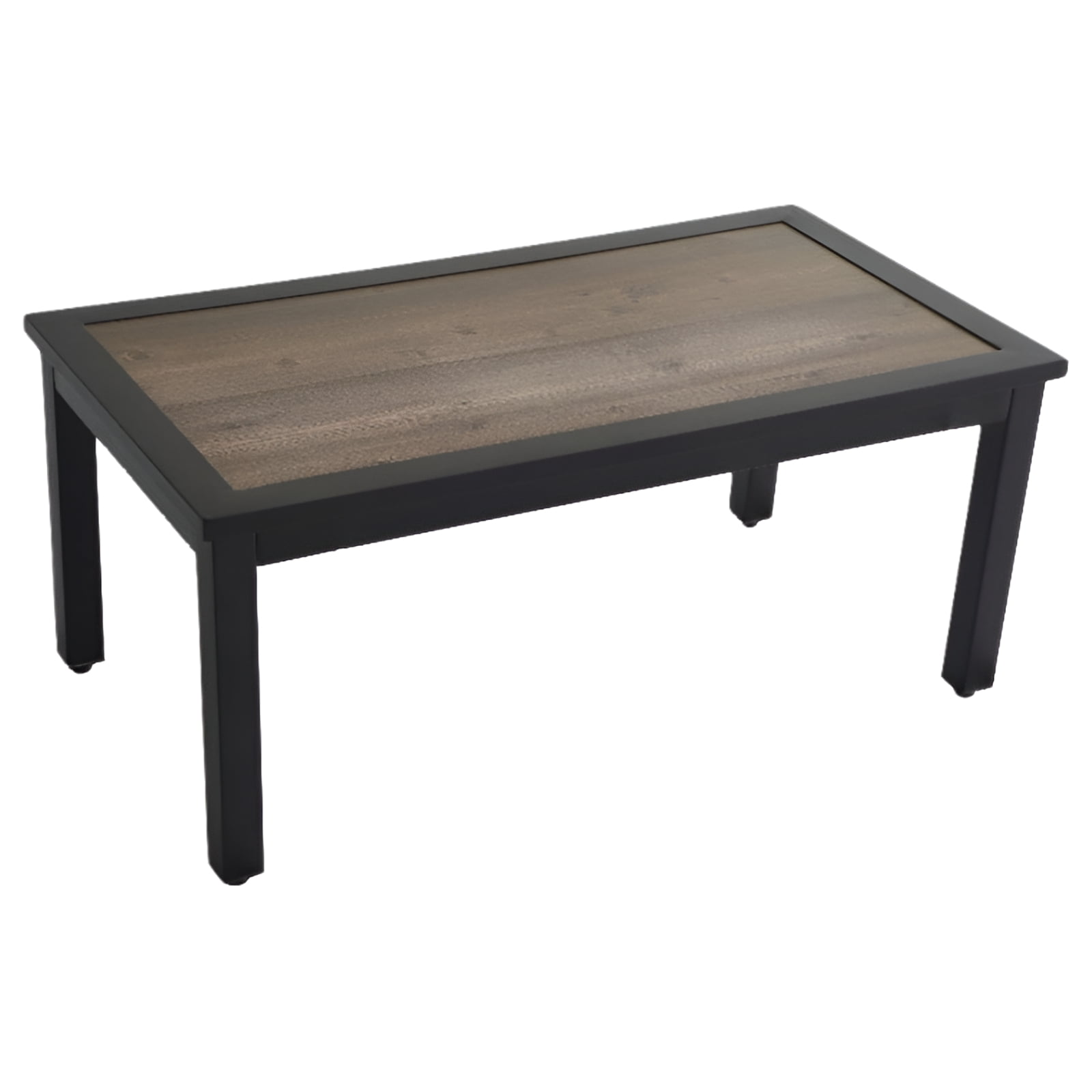Patio Festival Weather-Resistant Metal Coffee Table, Brown