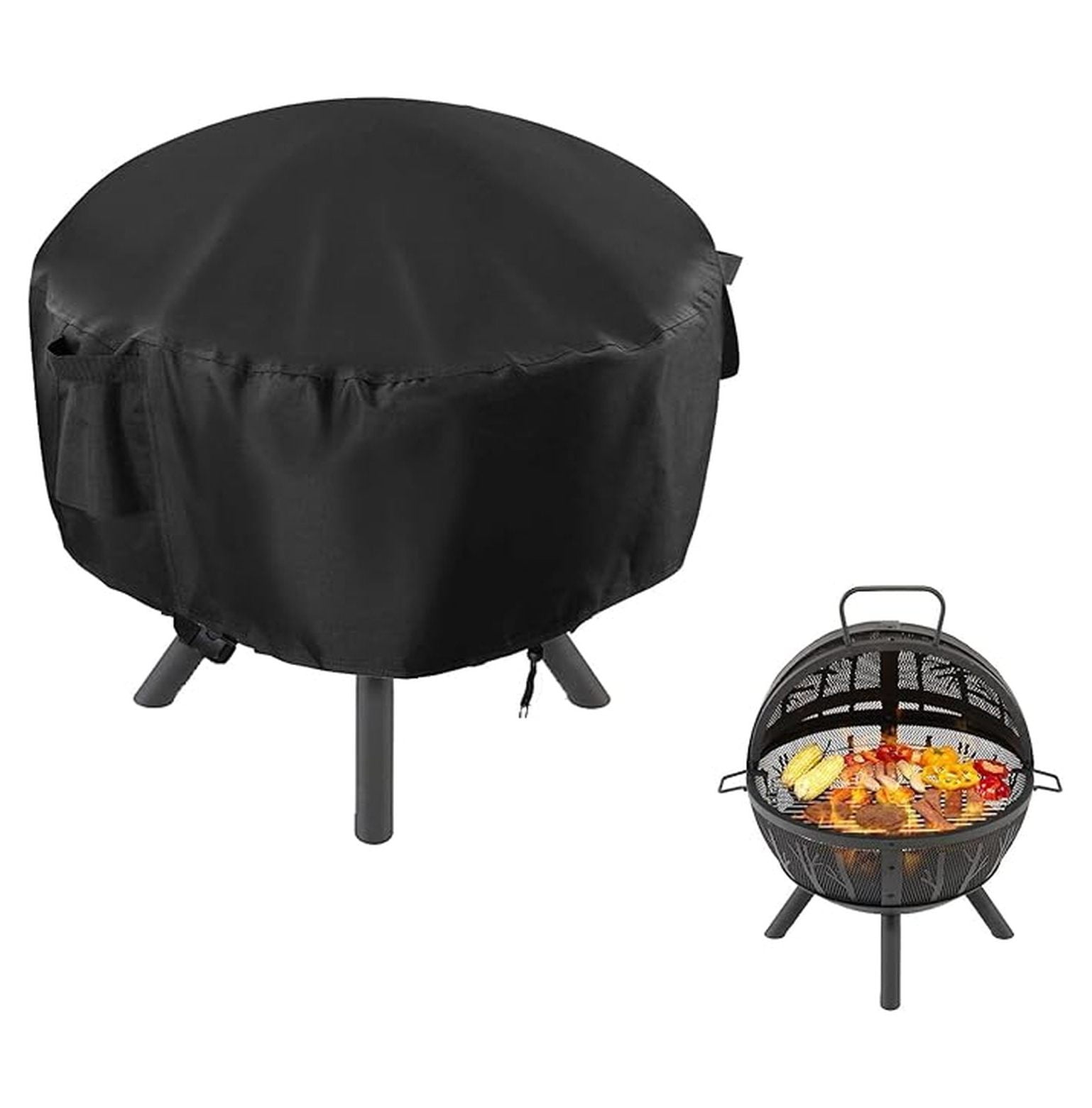 Patio Fireplace Cover, Round Cover for 32 Inch Outdoor Fireplace — free download