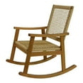 thumbnail image 1 of Patio Flare Eurochord Traditional Outdoor Wood Rocking Chair in Natural, 1 of 7