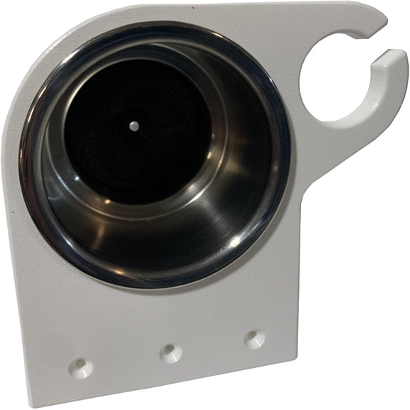 Patio Furniture - Beverage and Wine Glass Cup Holder (White)