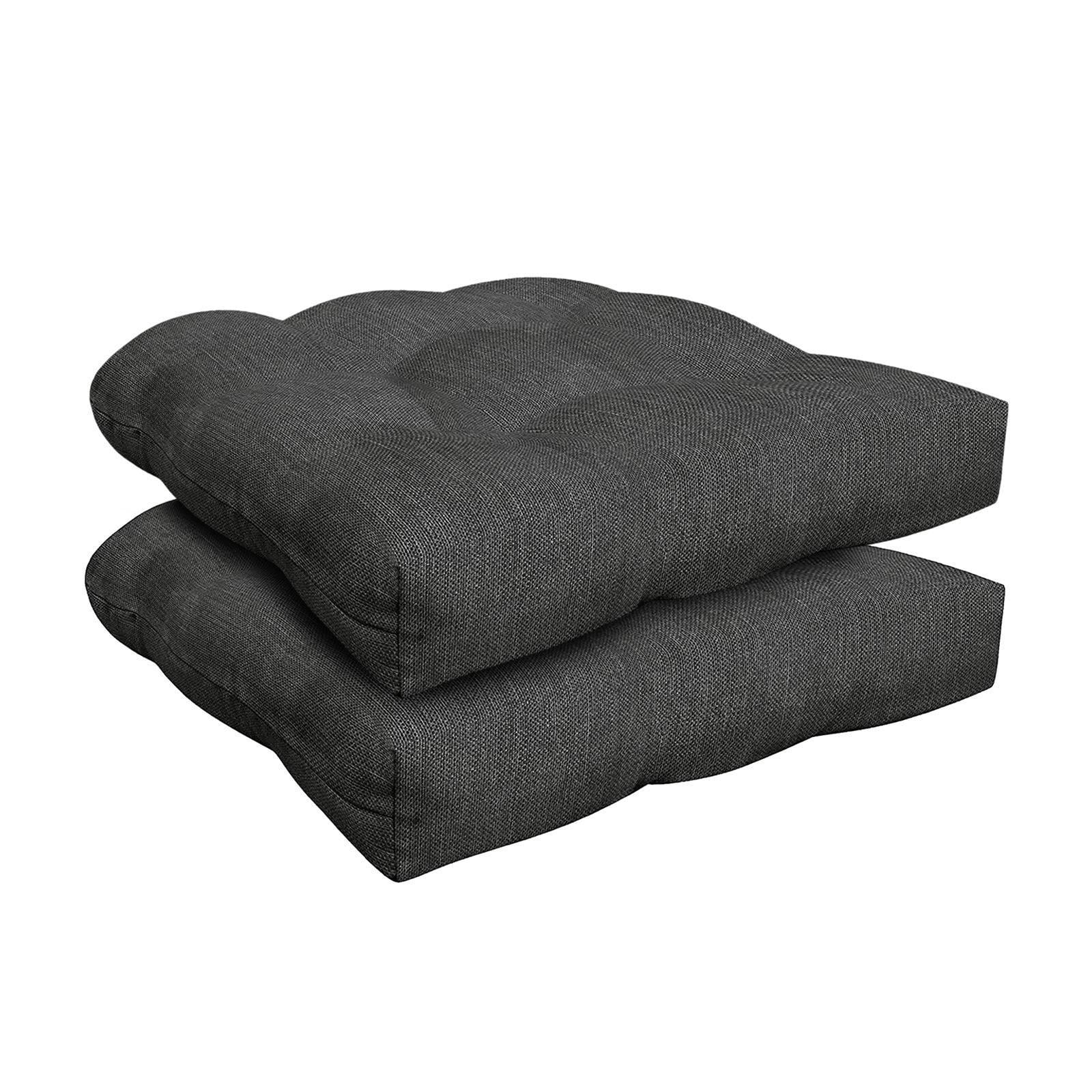 Memory Foam Chair Cushions Outdoor/Indoor Chair Pads for Dining Chairs Patio Furniture Chair Cushion Replacement Wicker Seat Cushion Dark Gray