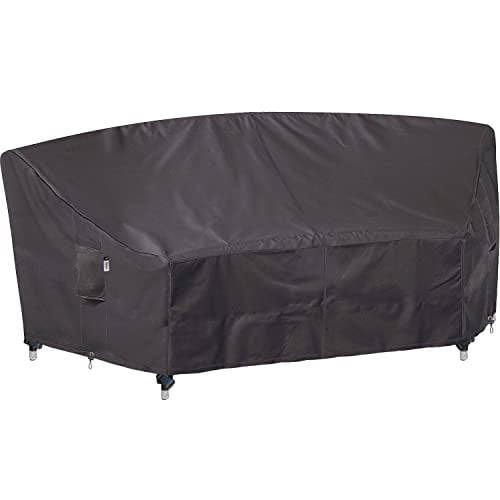 Patio Furniture Cover for Curved Outdoor Sectional Sofa, 96"(65
