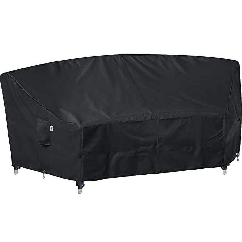 Curved Outdoor Furniture Cover for Patio Sectional Sofa, 96"(65") Reinforced Waterproof 600D Patio Couch Cover