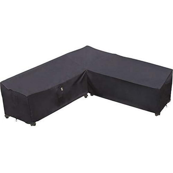 Flexiyard Heavy Duty Outdoor Patio Furniture Cover, 100"x100" Storm Gray V-Shaped