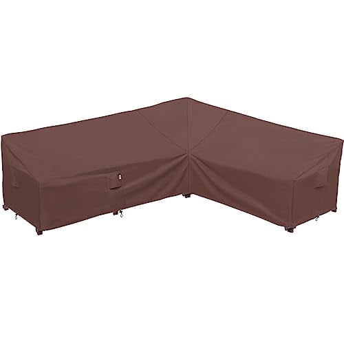 Flexiyard 104"x83" Patio Furniture Cover, Heavy Duty Waterproof 600D
