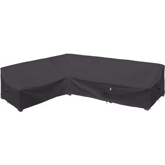 Flexiyard Heavy Duty Outdoor Patio Furniture Cover, L-Shaped-Left Facing - 90"x120", Waterproof 600D, Storm Grey