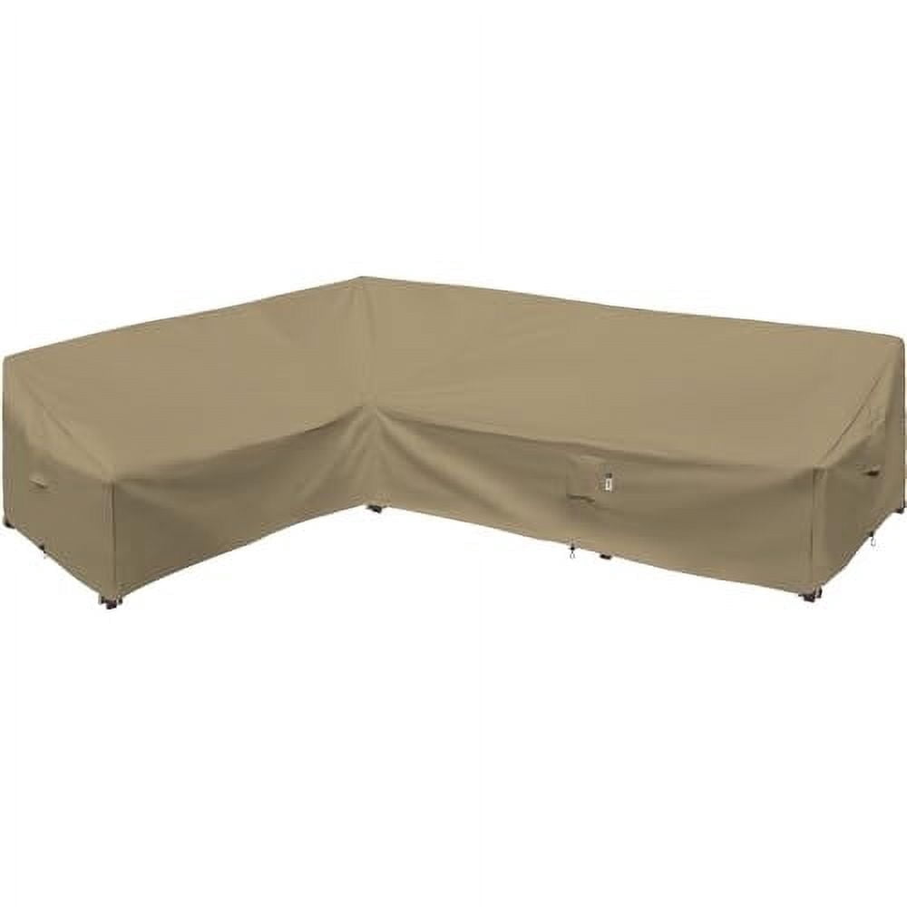 Flexiyard Patio Sectional Cover, 90"x120" Waterproof Beige Patio Furniture Cover