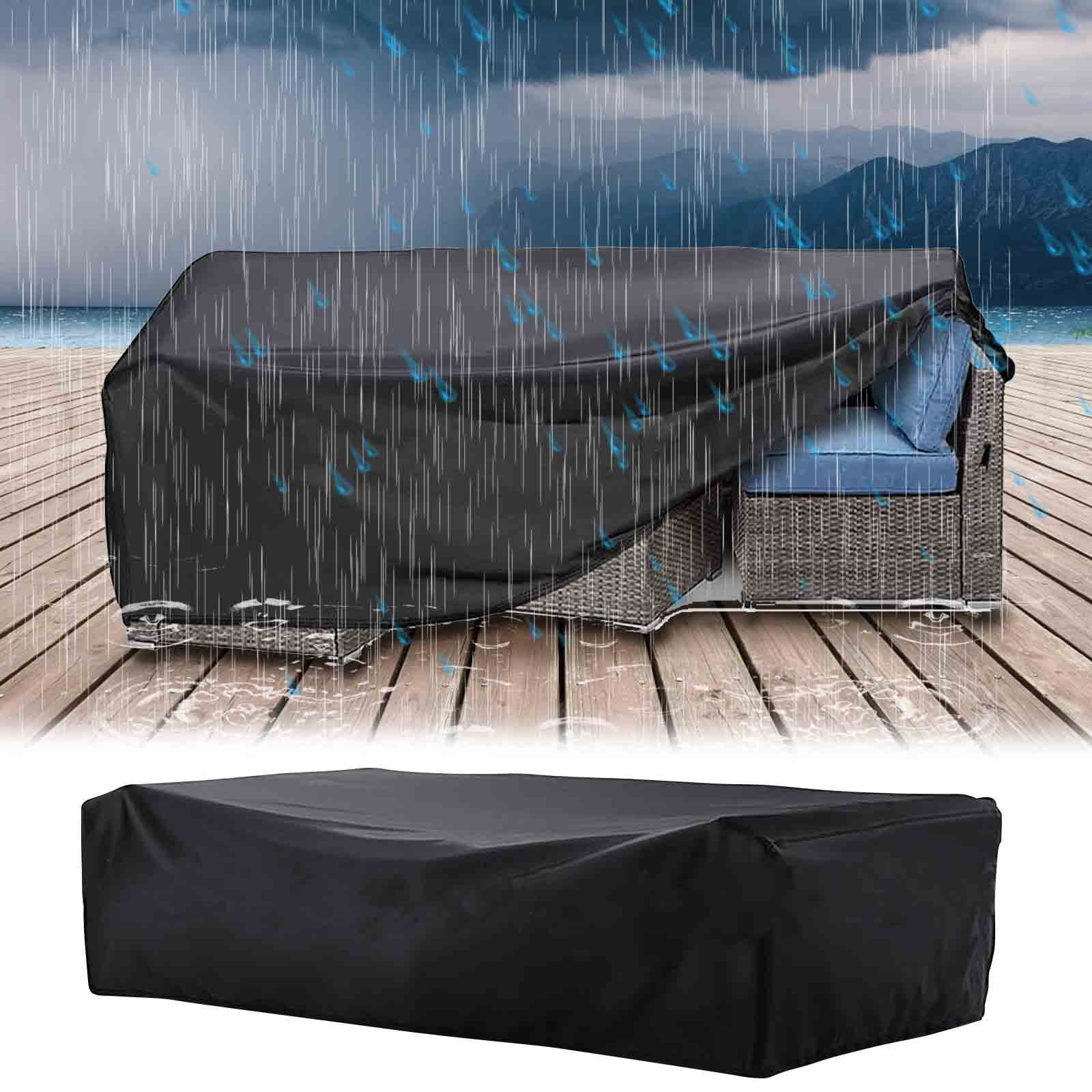 Patio Furniture Cover Waterproof 210D UV Resistant Outdoor Sofa Chair Table Cover with Ventilation Vents and Secure Straps, 67 x 37 x 28 in