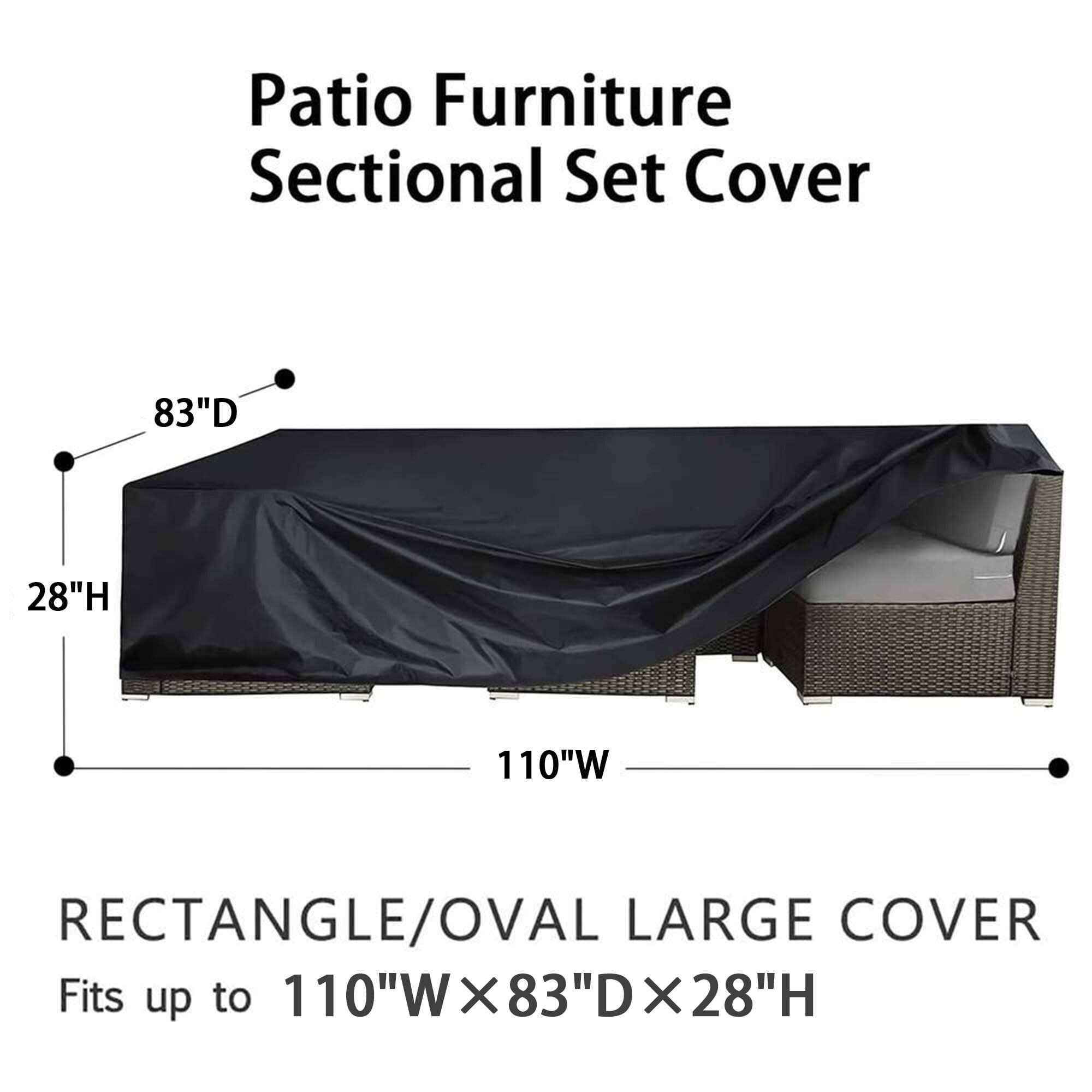 Patio Furniture Cover Waterproof Heavy Outdoor Dining Table Set Cover