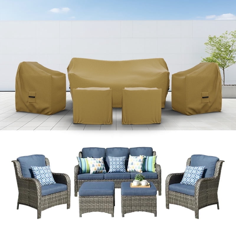 Patio Furniture Cover for Rattan Person Outdoor Seating Group