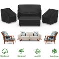 thumbnail image 1 of 4 Pcs Patio Furniture Covers Waterproof, 420D Heavy Duty Tear-Resistant Outdoor Furniture Cover with Windproof Buckles & Adjustable Drawstring, 1 of 7