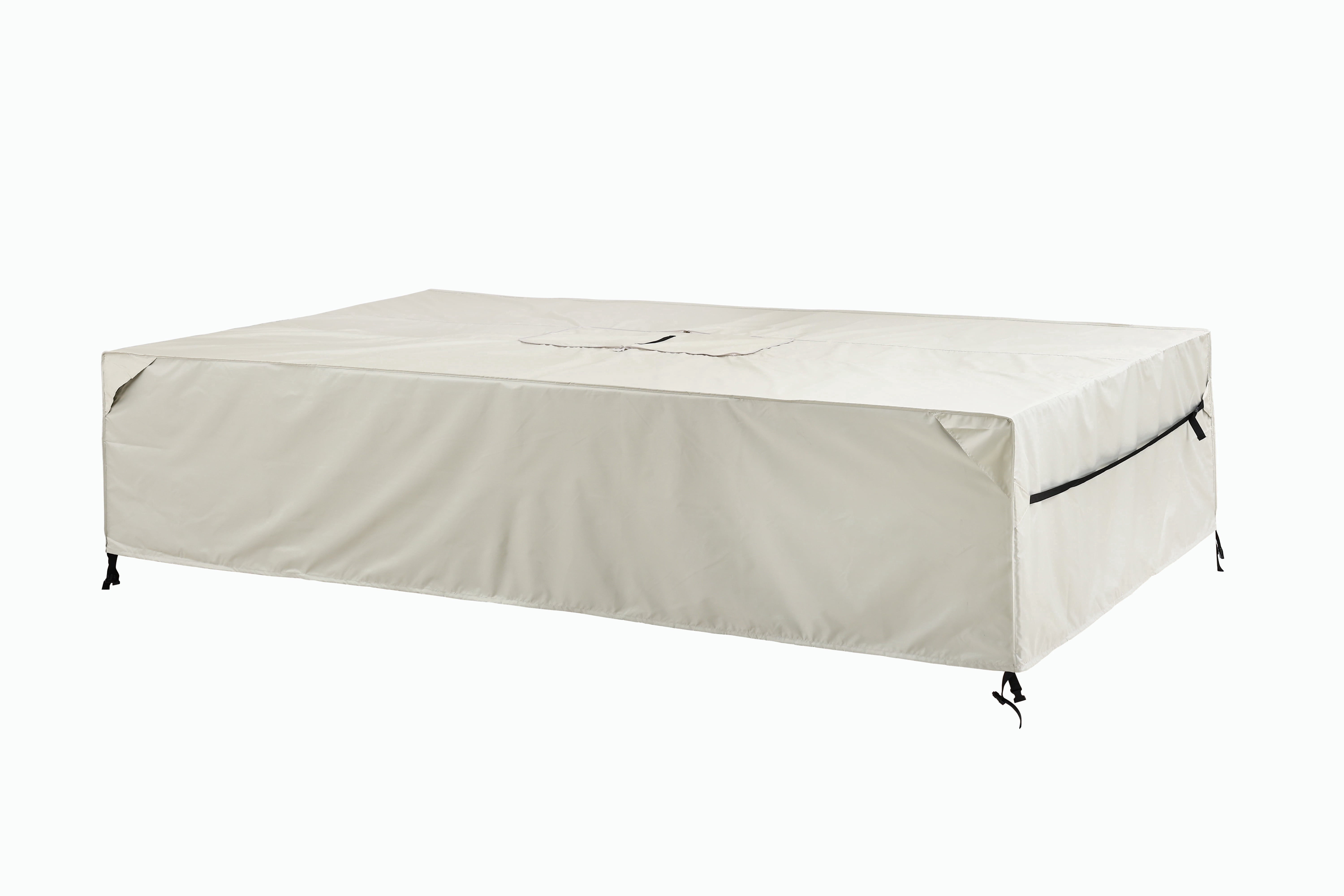 Patio Furniture Covers Waterproof - 420D Outdoor Table and Chair Set Cover with Built-in Storage Bag - Rectangular Patio Table Cover for 4-Seat Dining Set or Sectional Sofa (Beige, 72''x72''x28'')