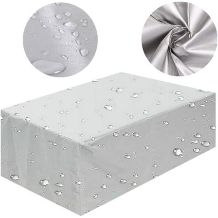 Patio Furniture Covers, Outdoor Couch Cover Waterproof 104 x 56 x 34 Inch Outside Dining Set Cover Table and Chair Covers Heavy Duty, Rectangular (260x140x85cm)