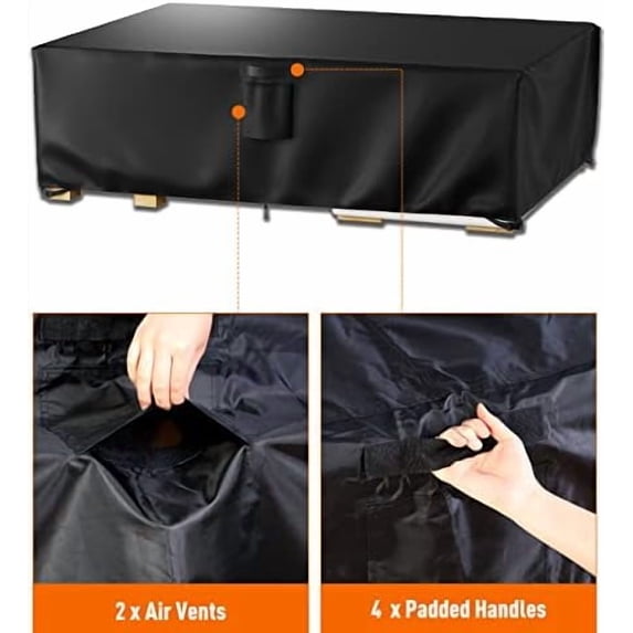 Patio Furniture Covers, Outdoor Furniture Cover Waterproof, General Purpose, Outside Table and Chair Covers, Heavy Duty 600D (111 Inch L x 74 Inch W x 28.3 Inch H)