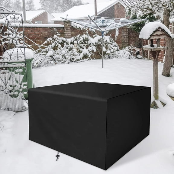 Patio Furniture Covers, Outdoor Table Cover 39 x 35.1 x 31.2 Inch, Heavy Duty Patio Table Cover, Outdoor Furniture Covers, Rectangle Heavy Duty Garden Table Covers for Rain, Dust and Snow, Black