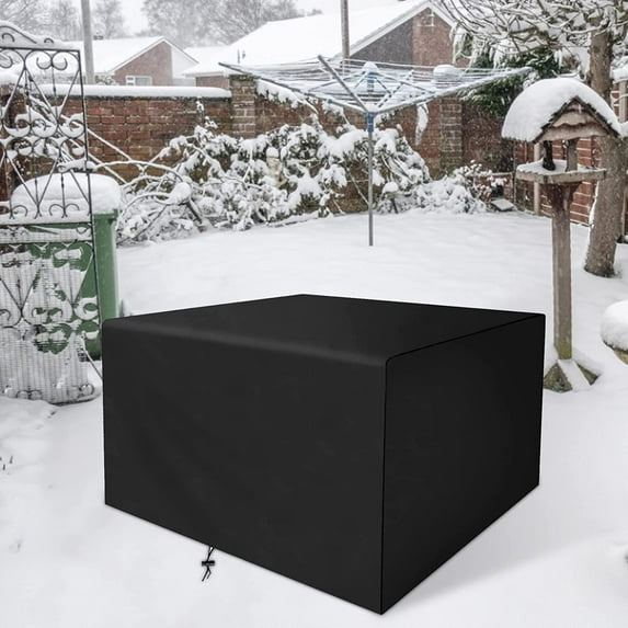Patio Furniture Covers, Outdoor Table Cover 39 x 35.1 x 31.2 Inch, Heavy Duty Patio Table Cover, Outdoor Furniture Covers, Rectangle Heavy Duty Garden Table Covers for Rain, Dust and Snow, Black