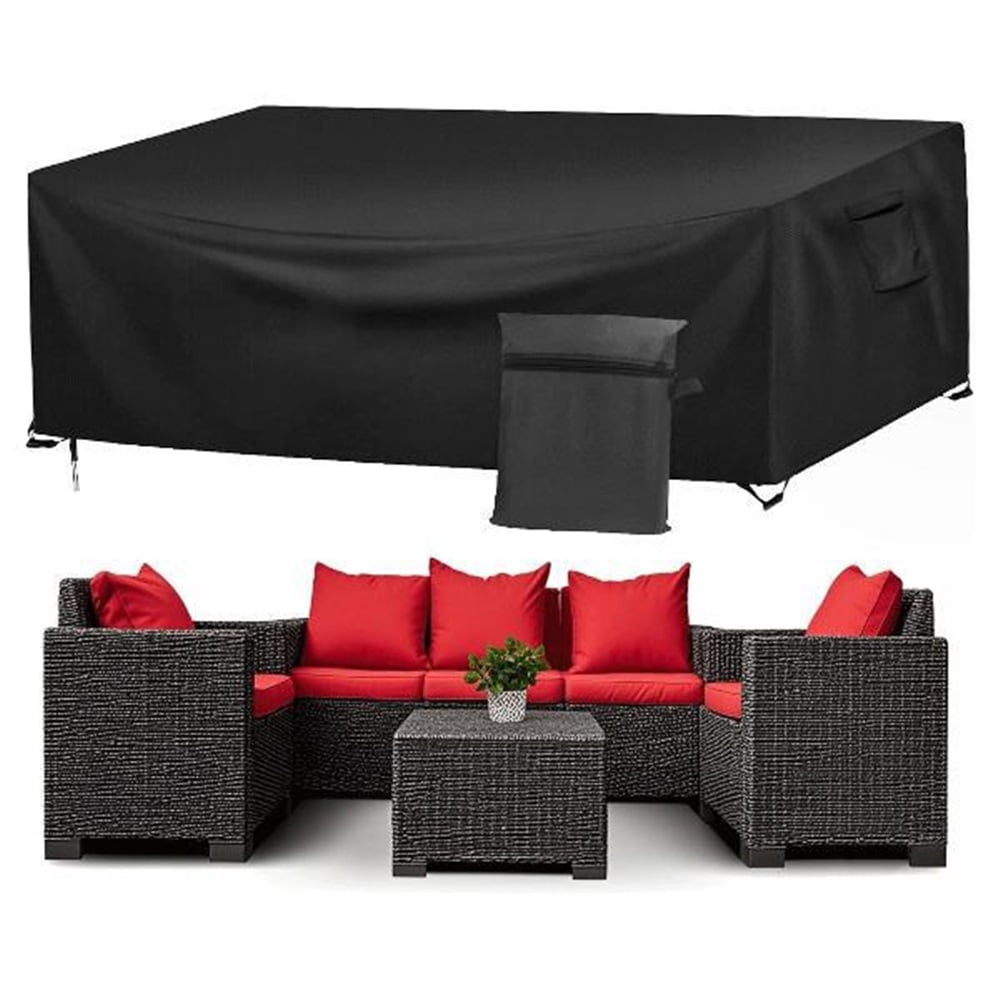 Patio Furniture Covers Waterproof, Heavy Duty 210D Outdoor Furniture Covers for Outside Sectional Sofa Set,Tear Resistance and Anti-UV, Black,55"L x 55"W x 35"H