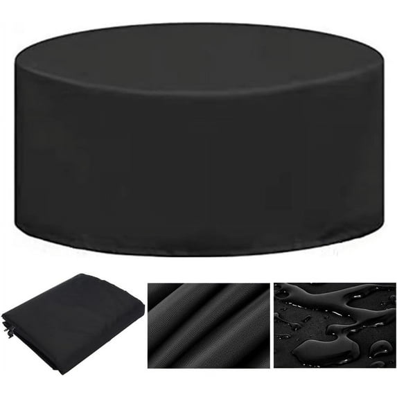 Patio Furniture Covers Waterproof, Outdoor Couch Cover Waterproof Round 96 x 28 Inch, Outside Dining Set Cover Table and Chair Covers Heavy Duty, (Round 96" DIA x 28" H // 245cmx71cm)